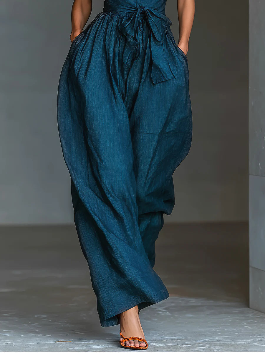 Nadia Halter Wide-Leg Jumpsuit