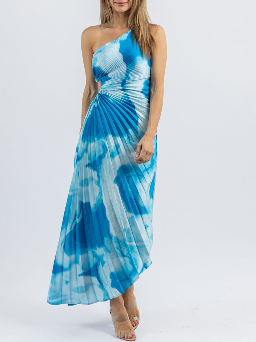 Blue surf midi dress
