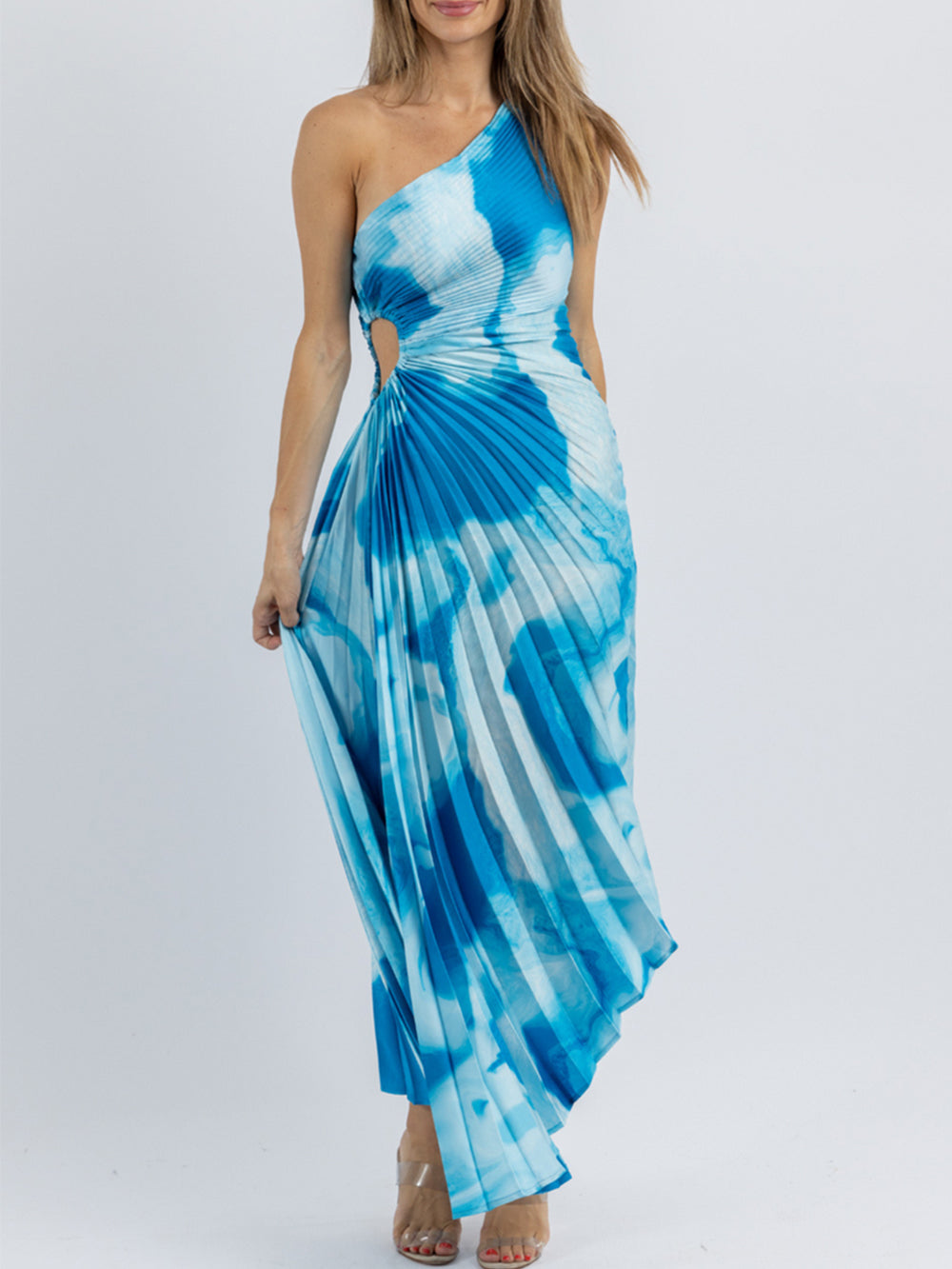 Blue surf midi dress