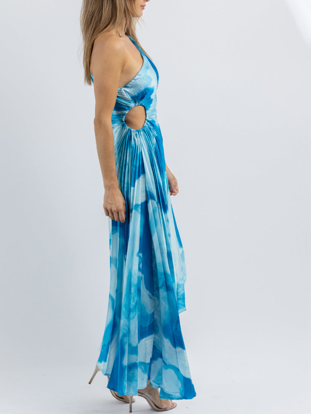 Blue surf midi dress