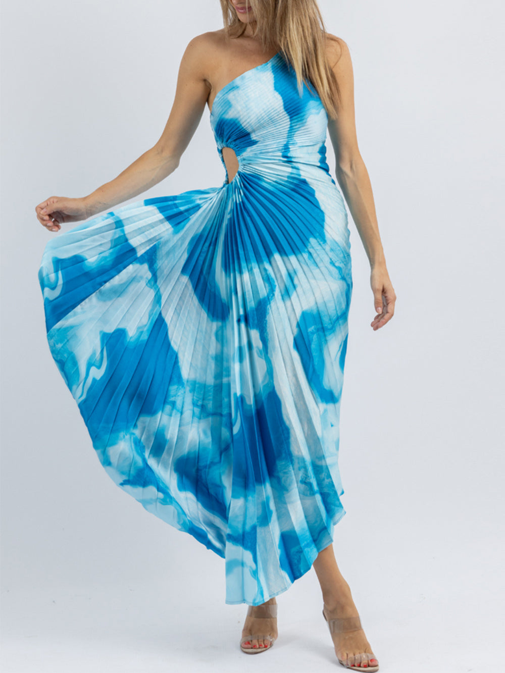 Blue surf midi dress