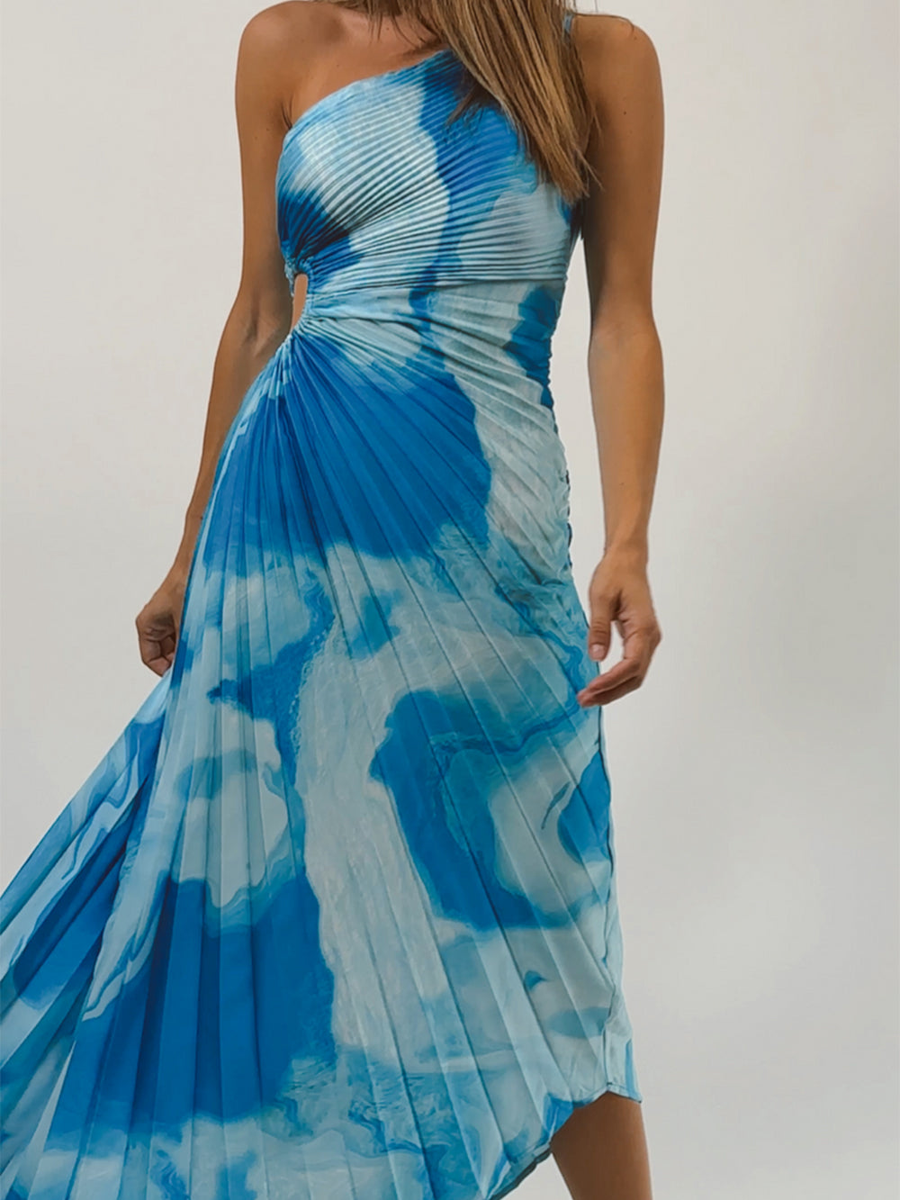 Blue surf midi dress