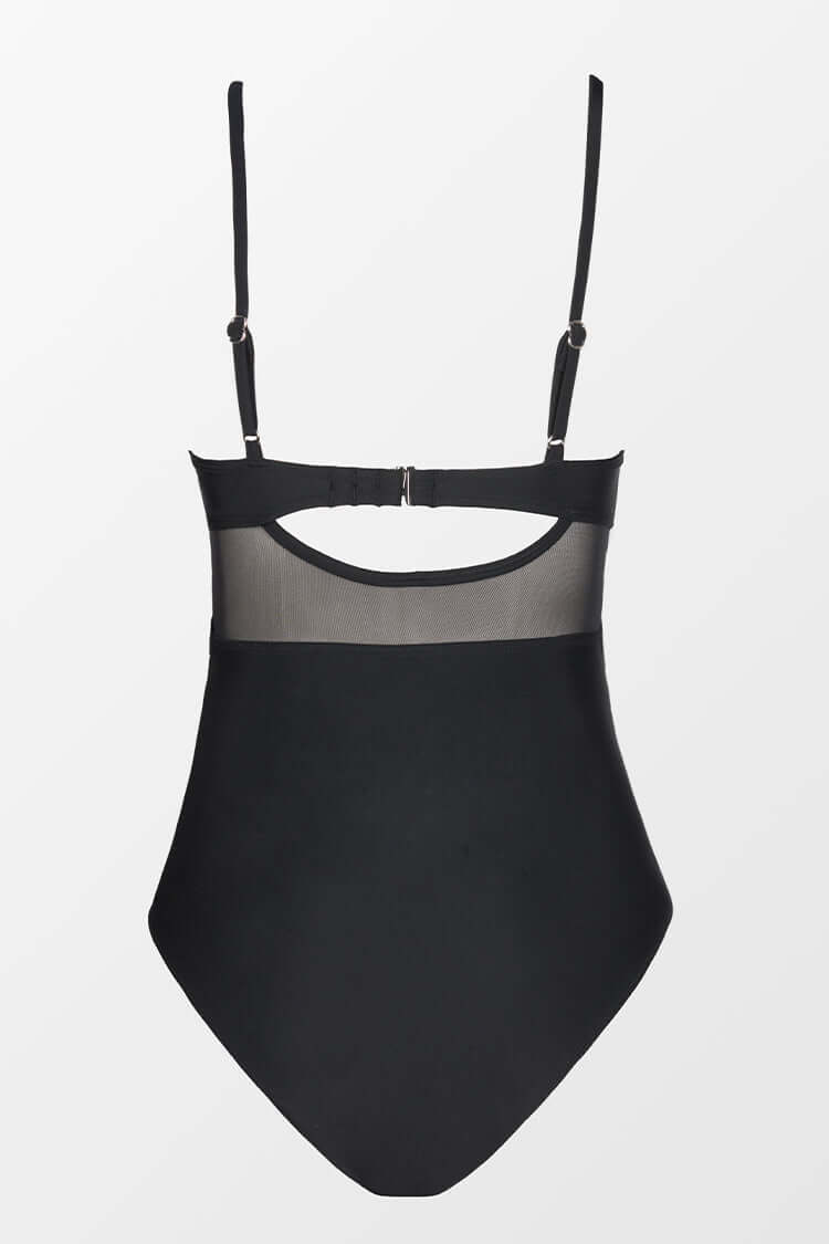 SOFIA | One-Piece Swimsuit with Transparent Accents and Elegant Shaping Fit