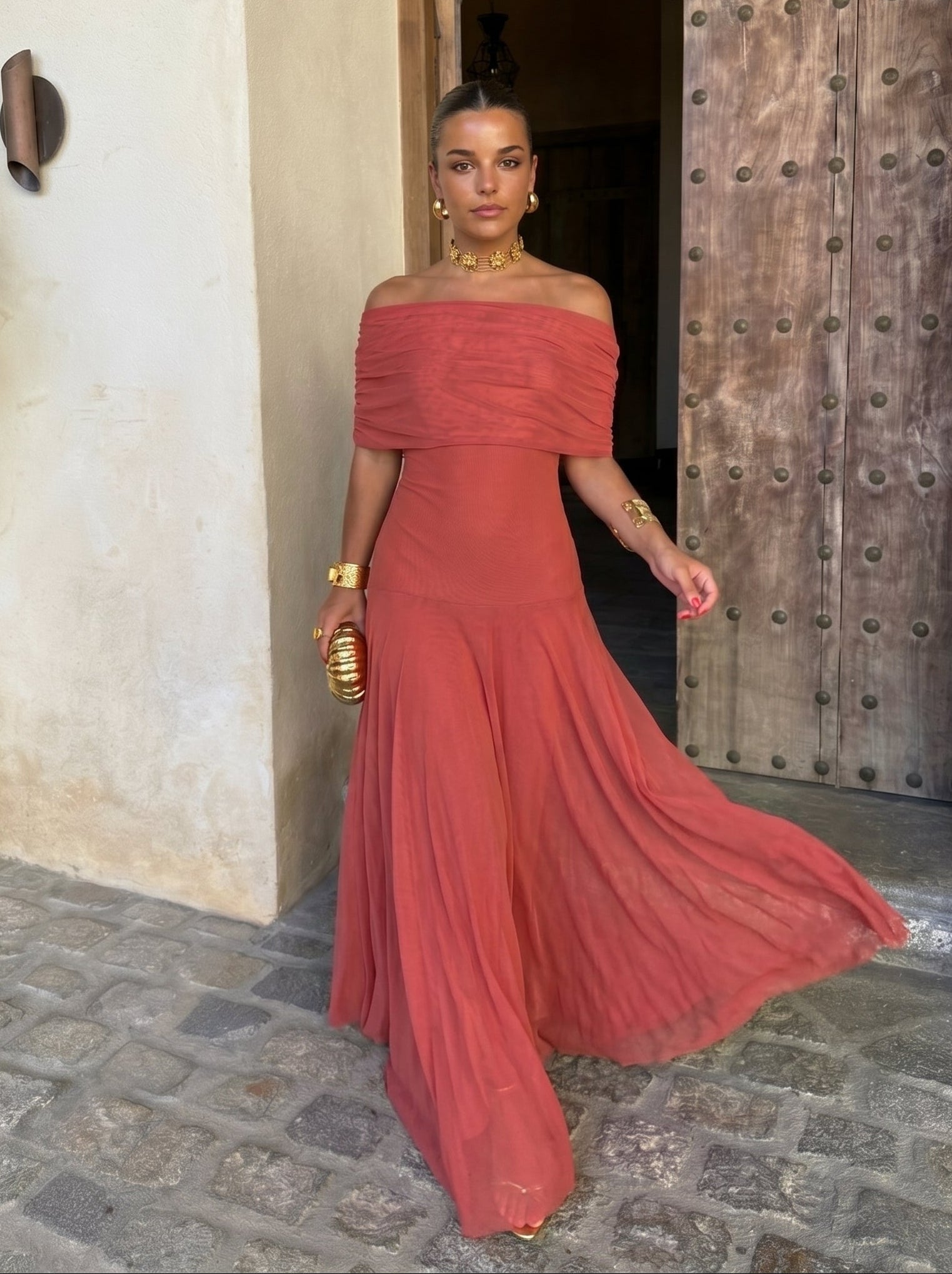 Isleen™ | Elegant Simba dress in silk tulle