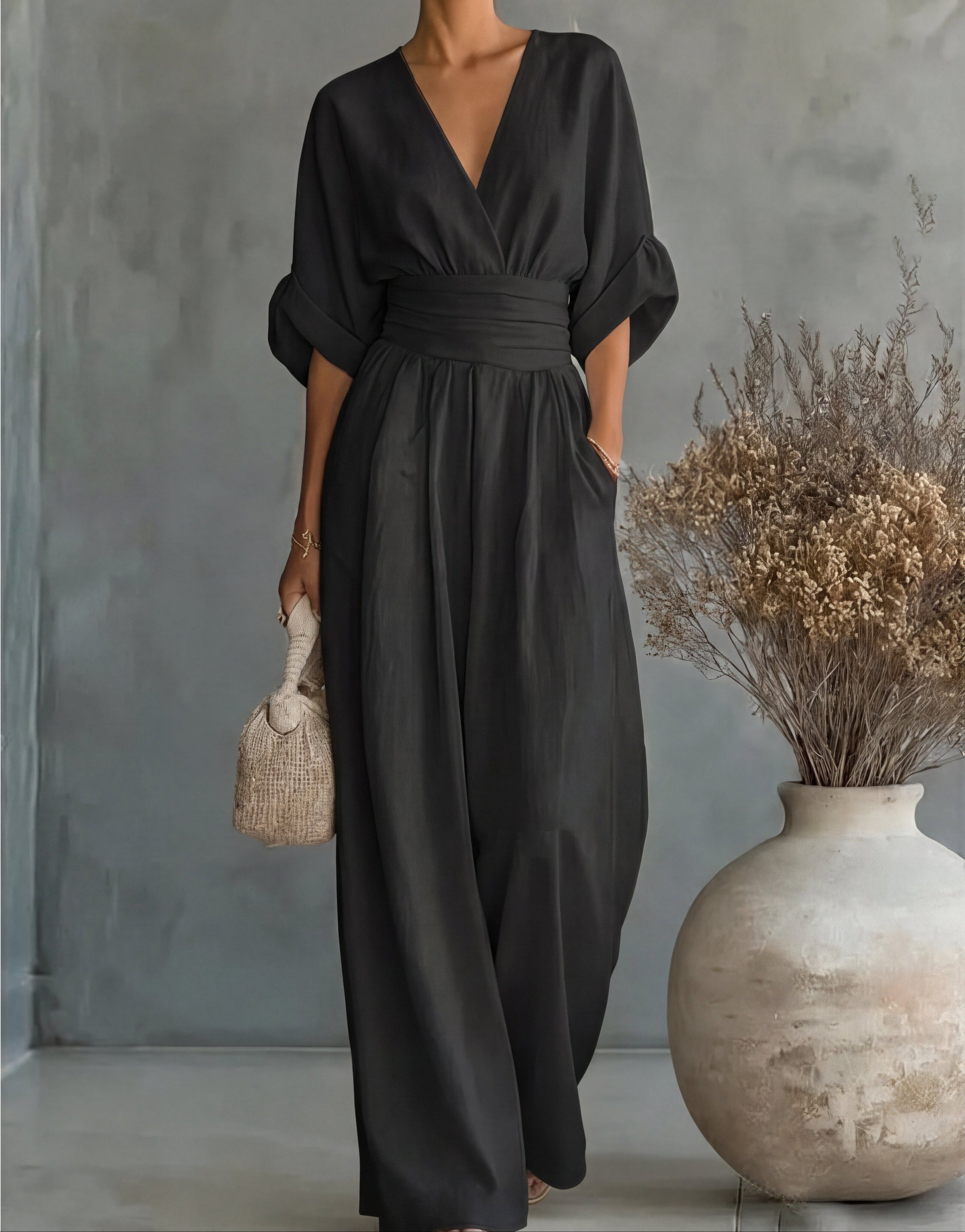 Chiara | Fluid Long Jumpsuit with Print